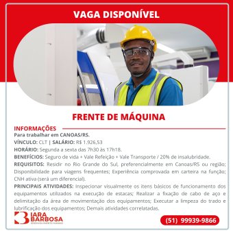 Frente de máquina
