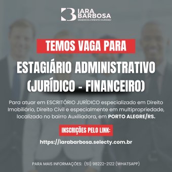 Estagiário administrativo  e financeiro 