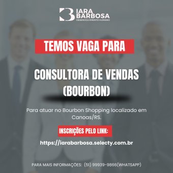 Consultora de vendas BOURBNON 