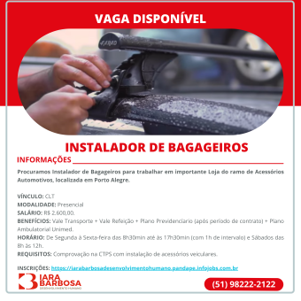 Instalador de Bagageiros