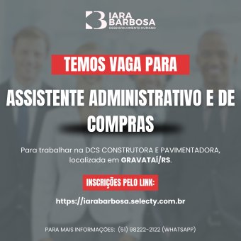 Assistente admnistrativo e de compras 