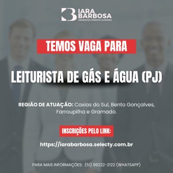 Leiturista de Gás e água PJ 