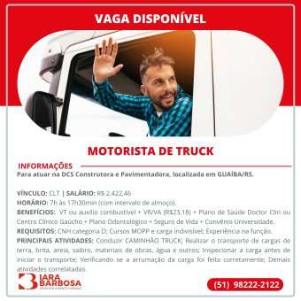 Motorista de truck 