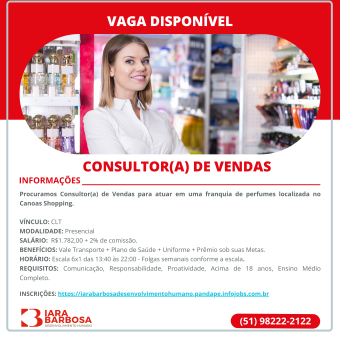 Consultor(a) de Vendas