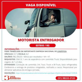 Motorista Entregador