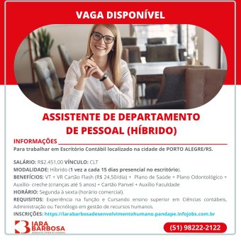 Assistente de Departamento de Pessoal