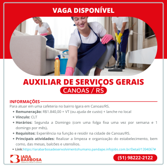 Auxiliar de Serviços Gerais