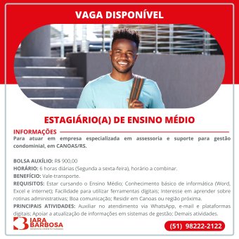 Estagiário de Ensino Médio 