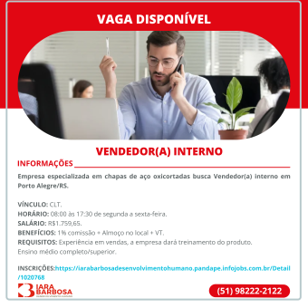 Vendedor(a) Interno