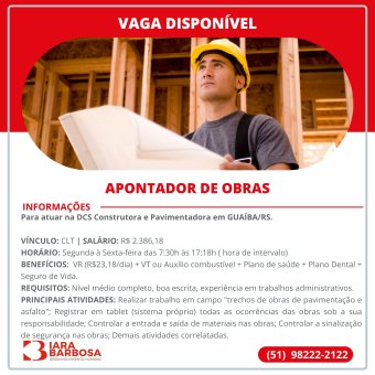 Apontador de obras 